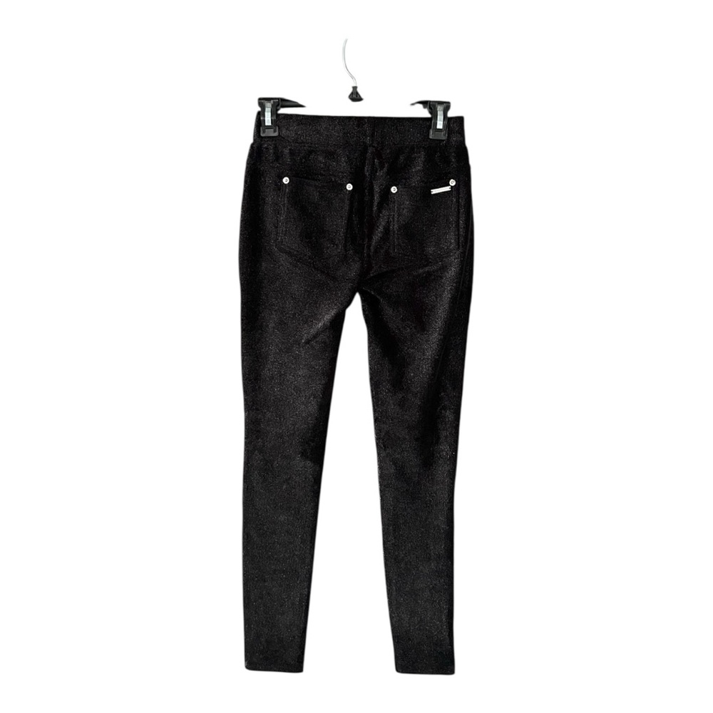 Michael Michael Kors Black Shimmer Metallic‎ Foil Pull On Leggings - Picture 2 of 5